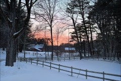 Sunset and snow