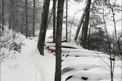 snow and canoes