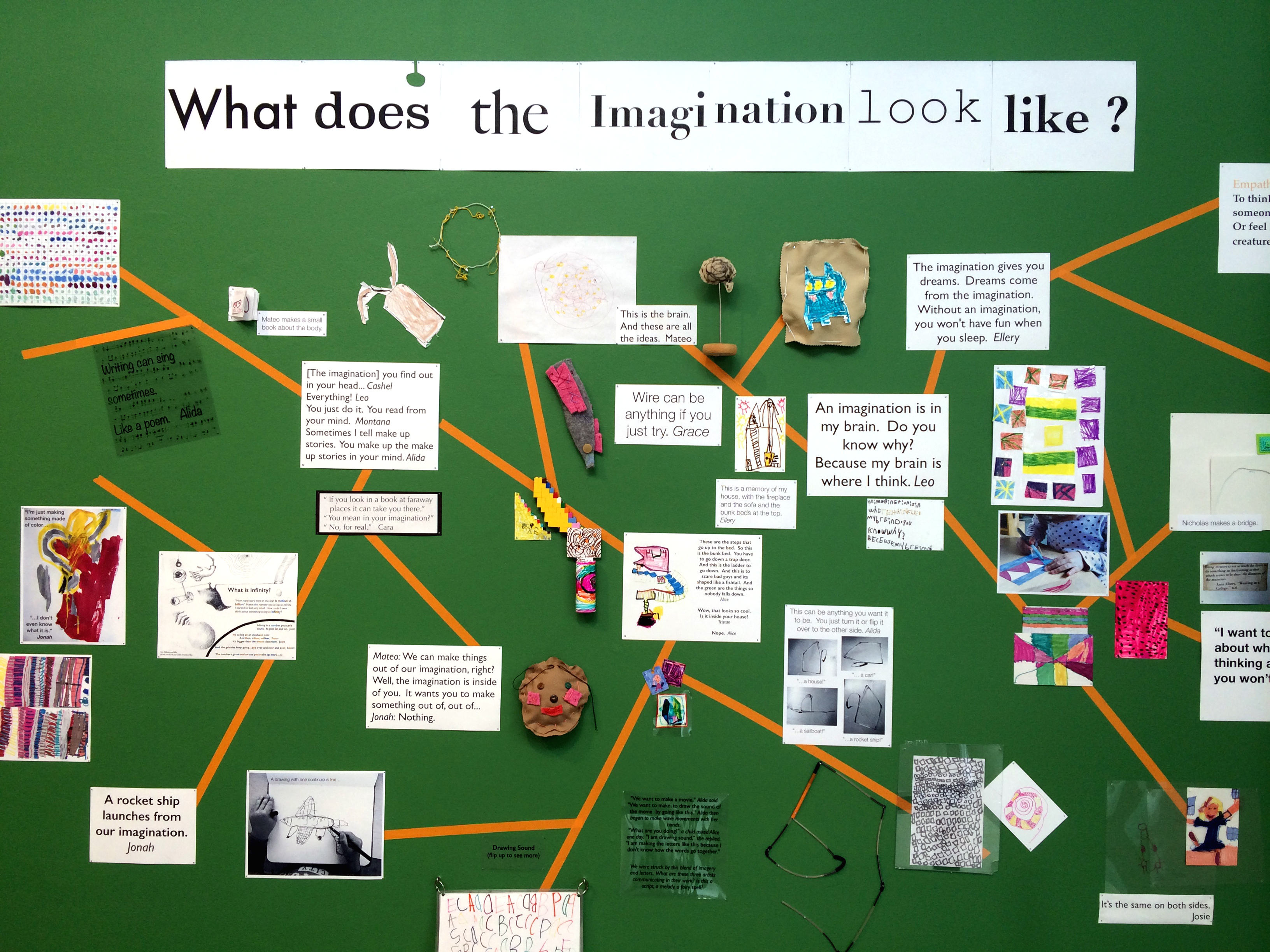 A glimpse of "What does the imagination look like?"